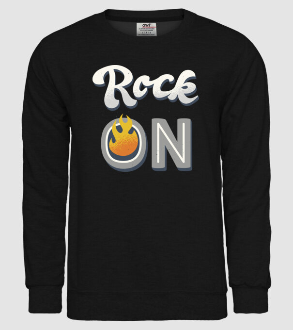 Rock On model negru pe tricou