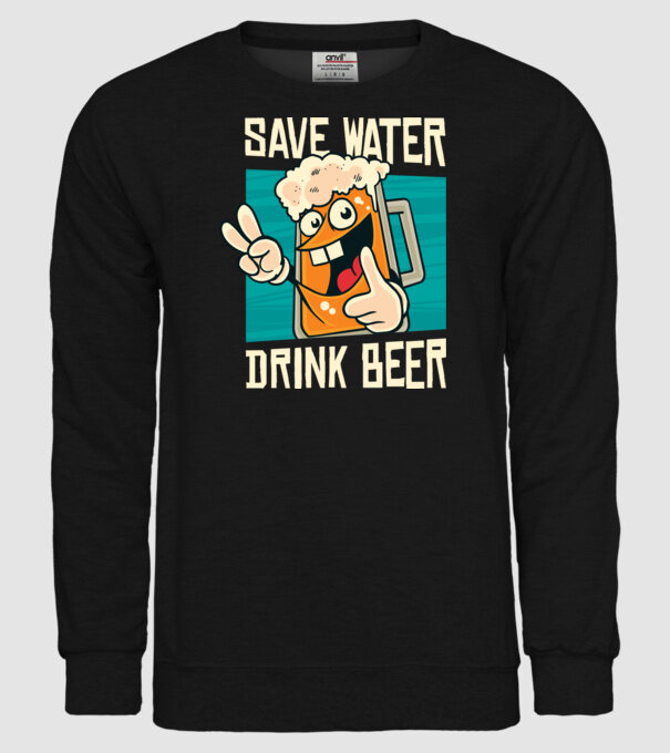 Save water, drink beer tricou amuzant bere model negru pe tricou