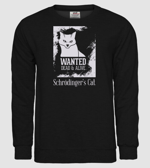 Schrödingers Cat - Dead or Alive model negru pe tricou