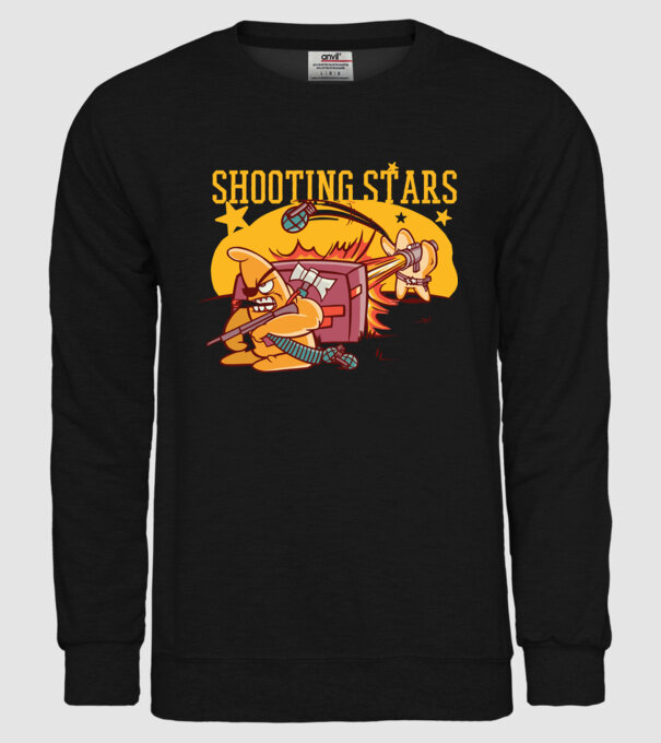 Shooting Stars model negru pe tricou