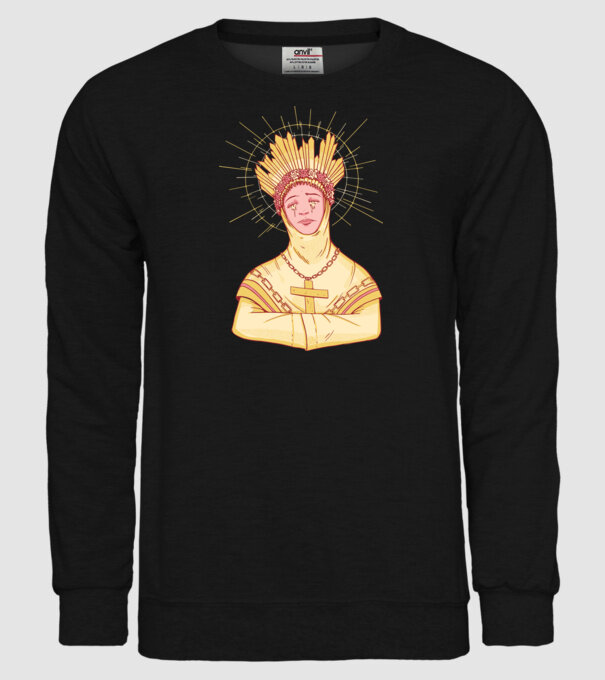 Sfânt lăcrimând model negru pe tricou