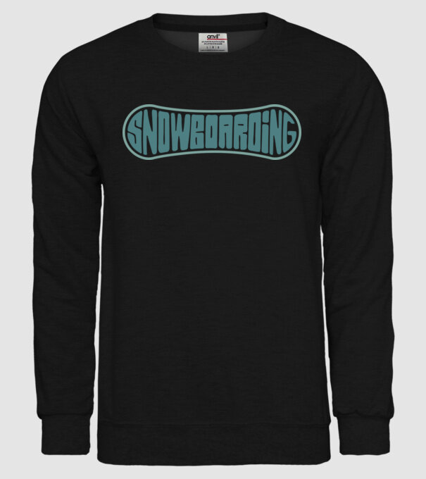 Snowboarding model negru pe tricou