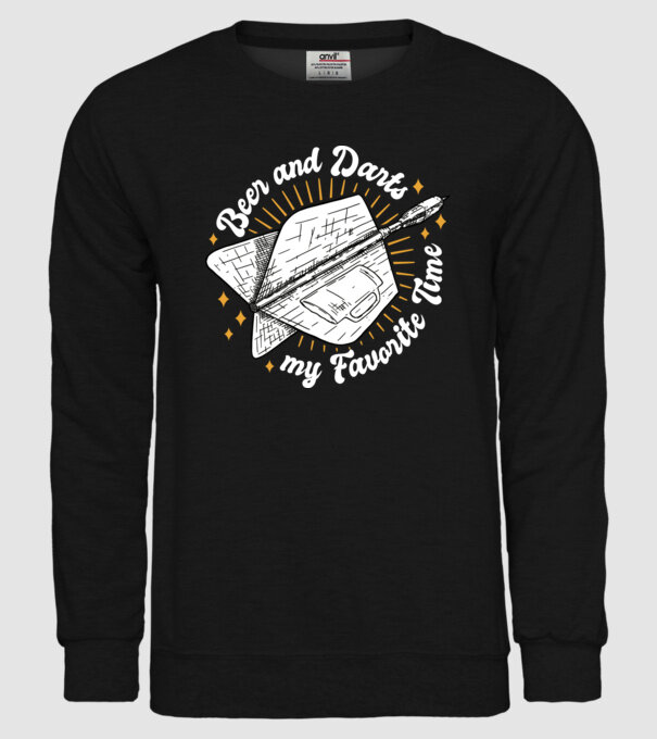 Bere și darts model negru pe tricou