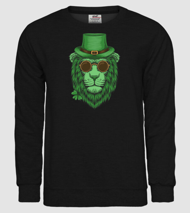 Sfântul Patrick Leu model negru pe tricou