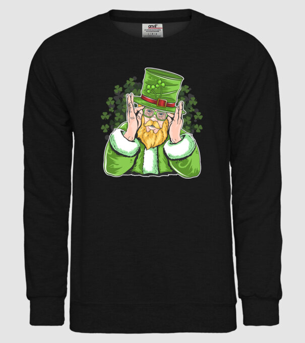 Sfântul Patrick Barbă irlandeză model negru pe tricou