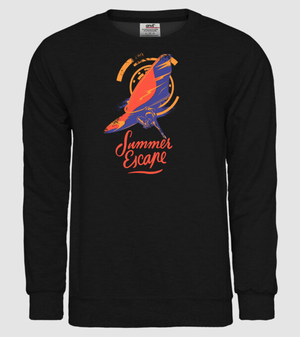 Summer escape Surf model negru pe tricou