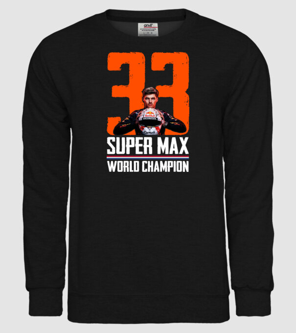 Super Max Formula 1 World Champion model negru pe tricou