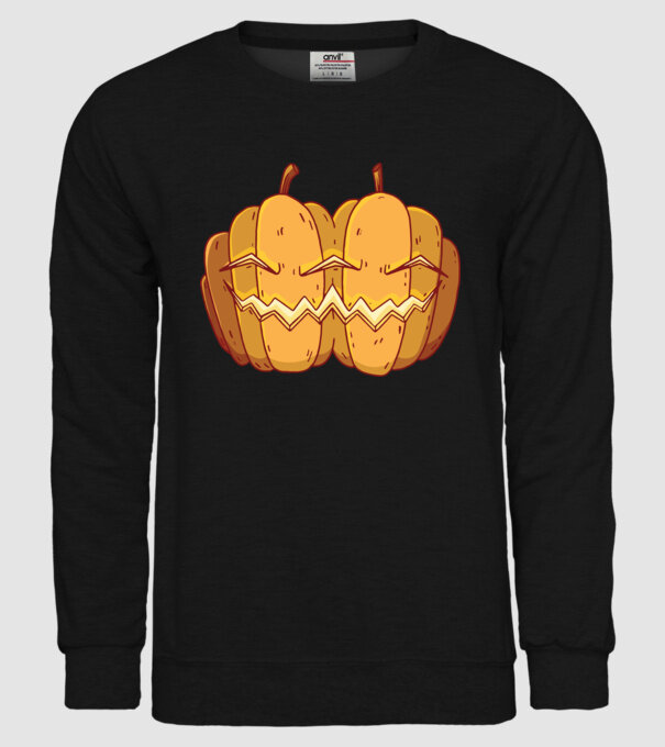 Dovleci siamezi de Halloween model negru pe tricou