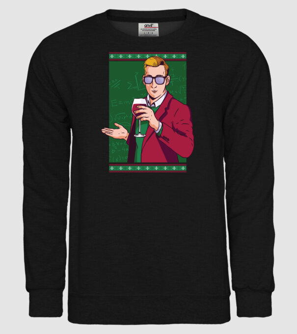 Profesor cu vin model negru pe tricou