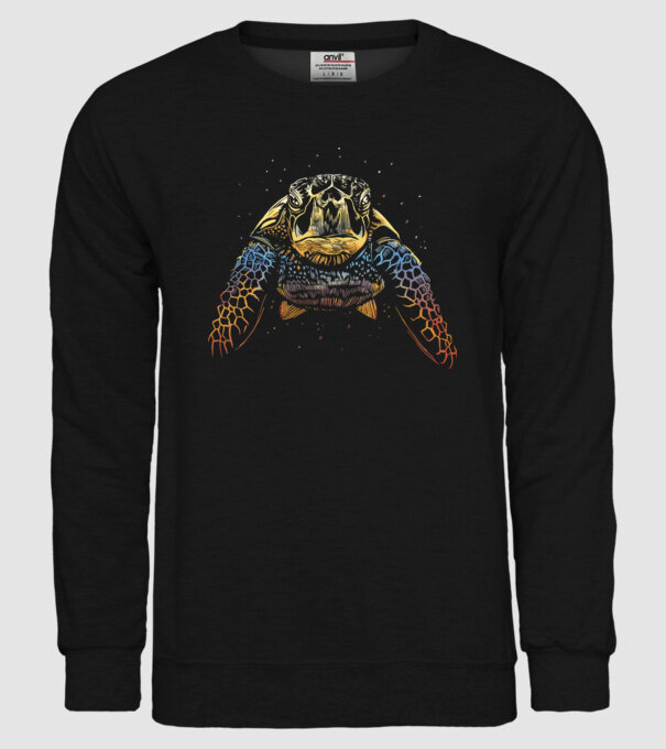 Broască țestoasă model negru pe tricou