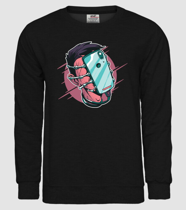 Telefon Facehugger tricou amuzant model negru pe tricou