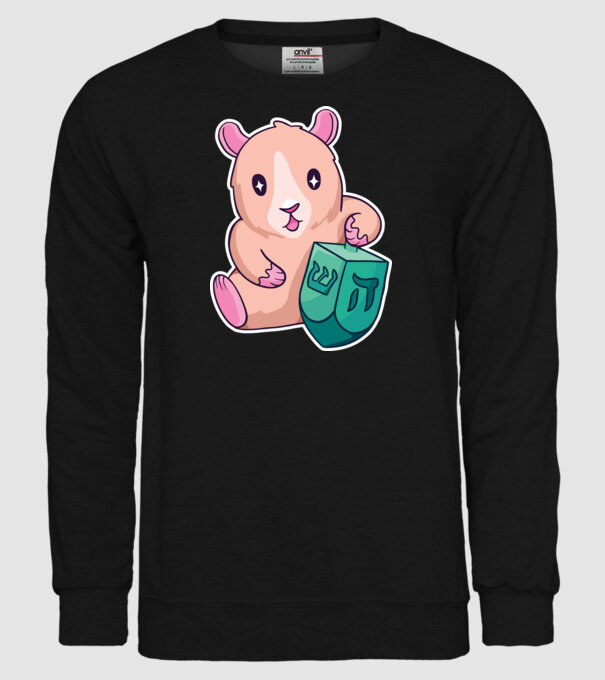 Porcușor de Guineea model negru pe tricou