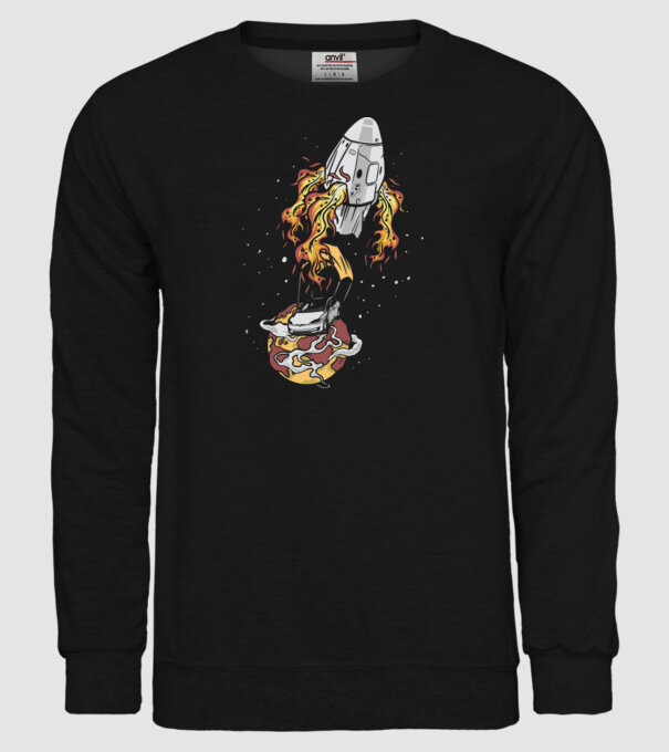 Tesla în spațiu model negru pe tricou