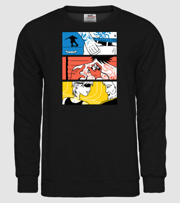Tatuaj ilustrare model negru pe tricou