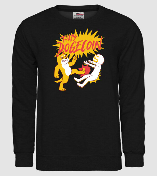 Thats Dogecoin model negru pe tricou