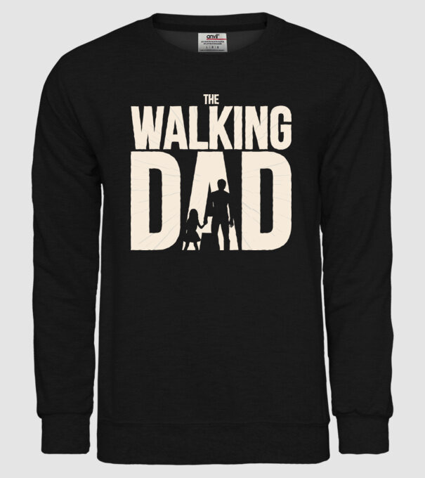 The Walking Dad model negru pe tricou