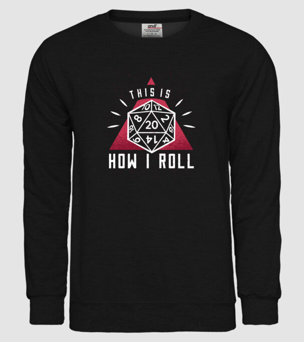 This is how I Roll - Joc de rol RPG model negru pe tricou