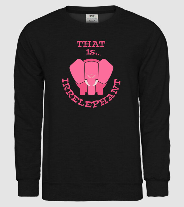 This is irrelephant model negru pe tricou