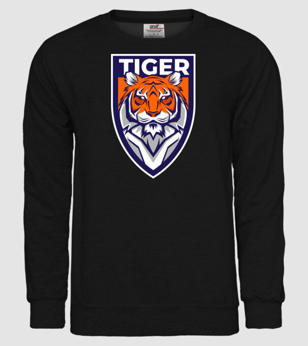 Stemă Tigru model negru pe tricou