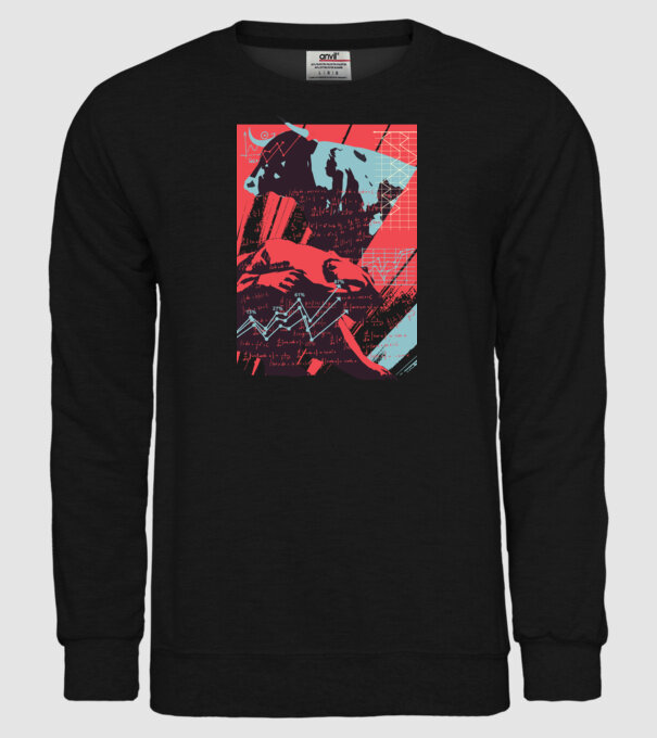 Bursa de Valori Taur vs Urs model negru pe tricou