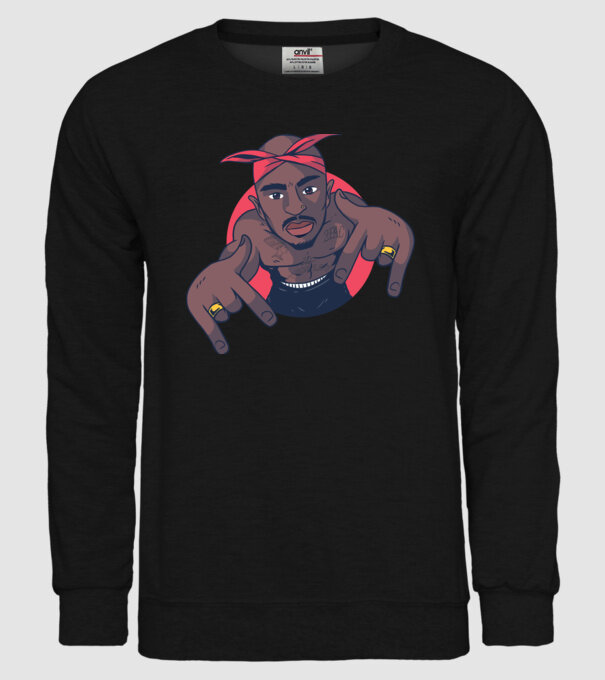 Tupac Shakur Rap model negru pe tricou