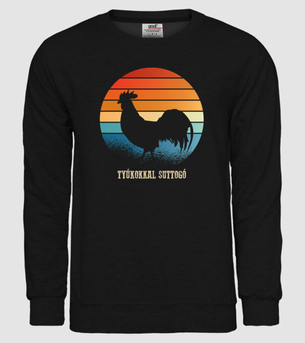 șoptind cu găinile model negru pe tricou