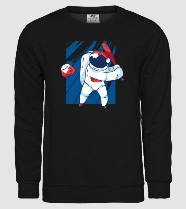 Baseball Astronaut model negru pe tricou