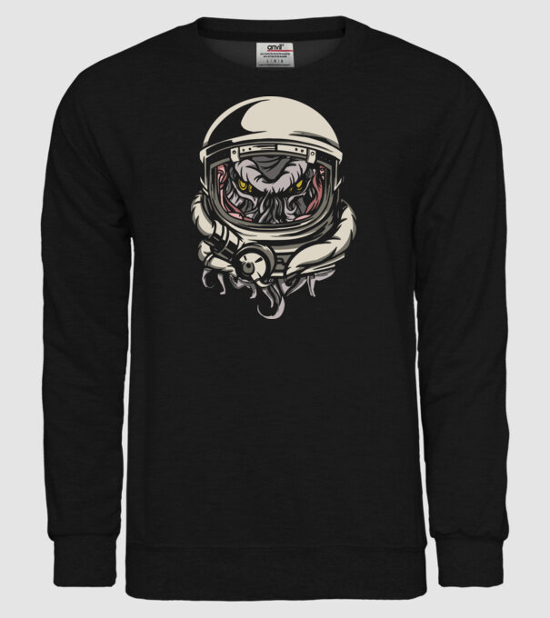 Cthulhu Astronaut model negru pe tricou