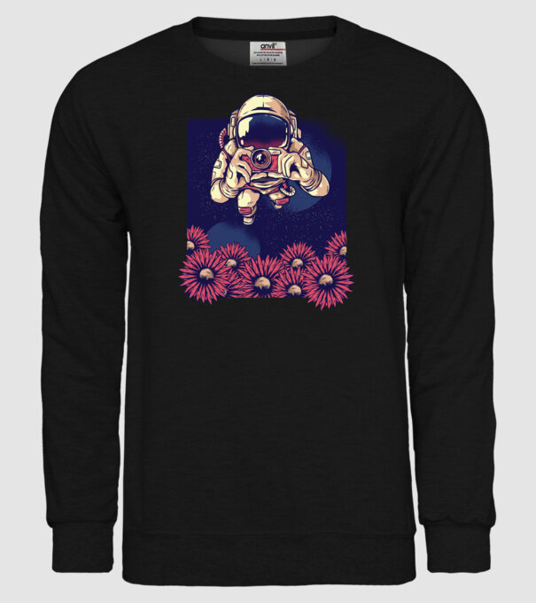 Astronaut Fotograf model negru pe tricou