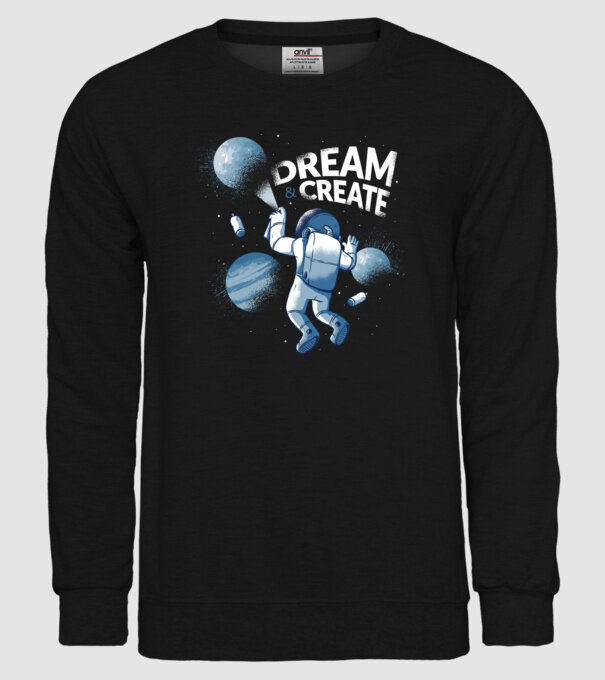 Graffiti Astronaut model negru pe tricou