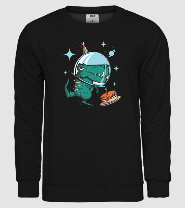 Astronaut T-rex Ziua de naștere model negru pe tricou
