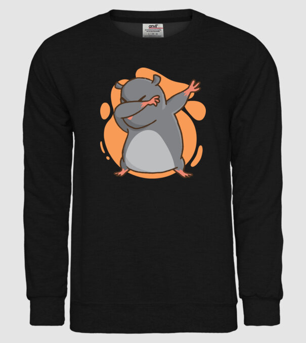 Cârtiță DAB model negru pe tricou