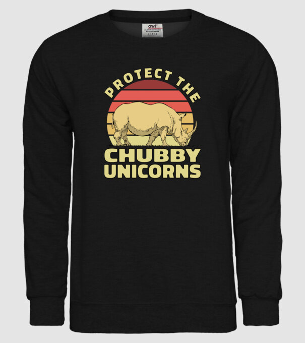 Protejați Unicornii - Rinocerii plinuți model negru pe tricou