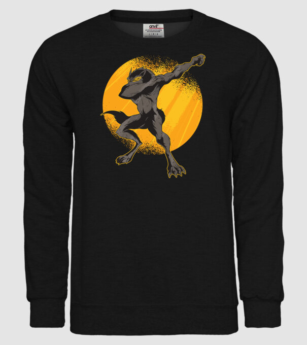Vârcolac DAB model negru pe tricou