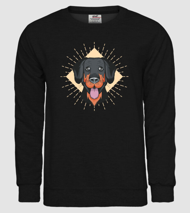 Cap Câine amuzant model negru pe tricou
