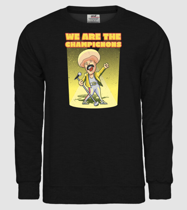 We are the Champignons Mercury model negru pe tricou