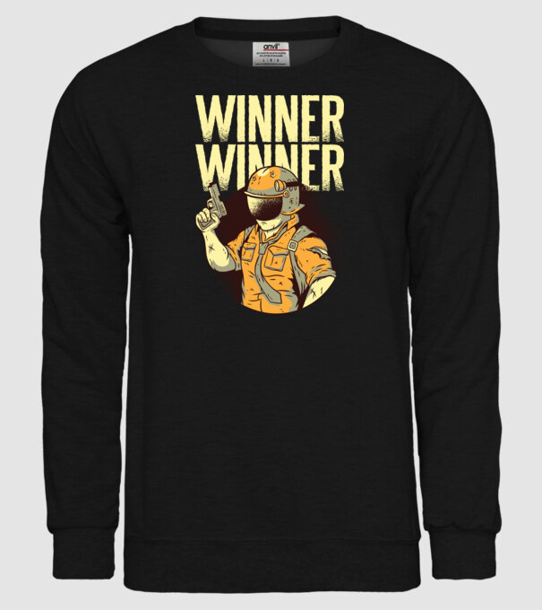 Winner Winner Chicken Dinner PUBG tricou model negru pe tricou