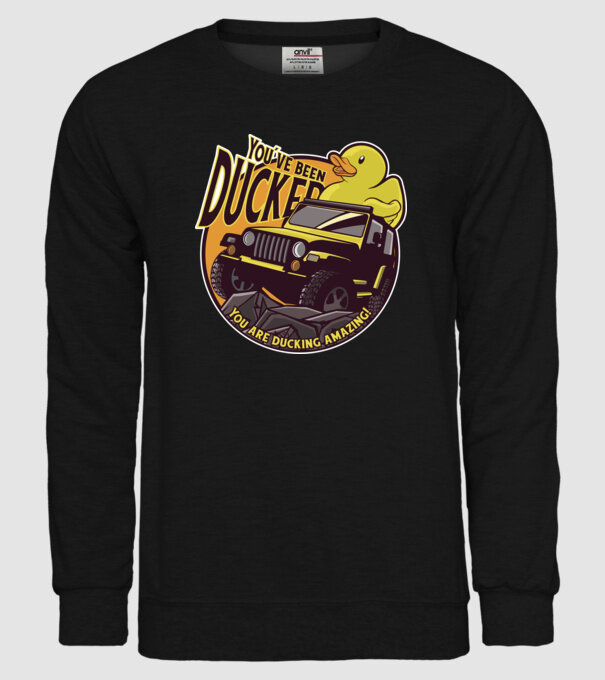 'You''ve been ducked - Off road SUV' model negru pe tricou