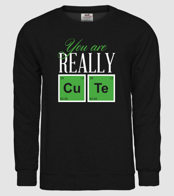 You are really cute model negru pe tricou