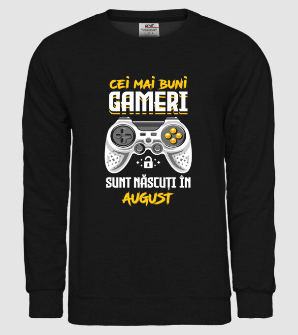 cei mai buni gameri sunt născuți în august model negru pe tricou