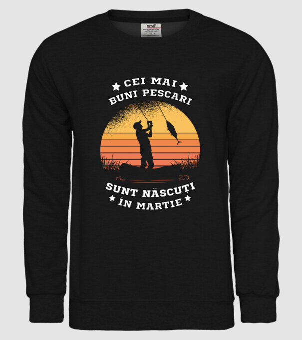 Cei mai buni Pescari sunt născuți în Martie model negru pe tricou
