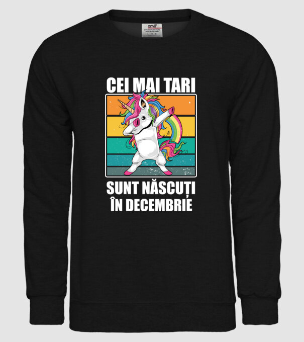 Cei mai tari sunt născuți în decembrie model negru pe tricou