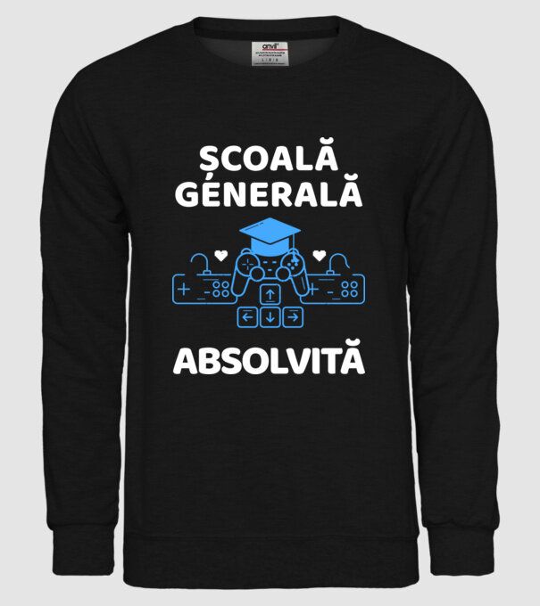 Școală generală absolvită model negru pe tricou