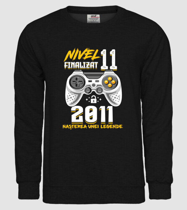 Nivel 11 finalizat. 2011 nașterea unei legende model negru pe tricou