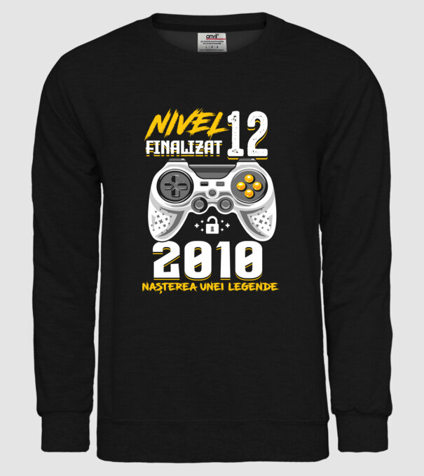 Nivel 12 finalizat. 2010 nașterea unei legende model negru pe tricou