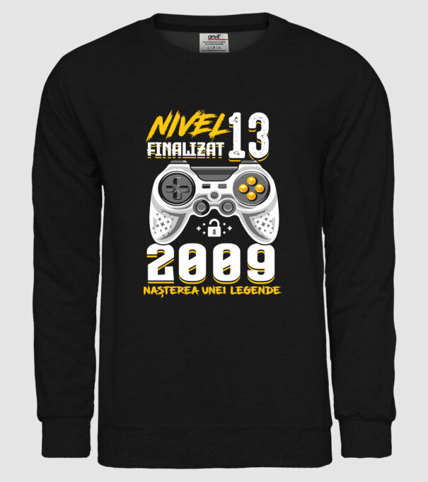 Nivel 13 finalizat. 2009 nașterea unei legende model negru pe tricou
