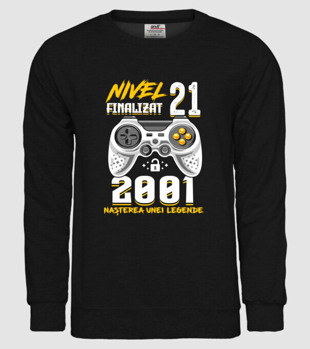 Nivel 21 finalizat. 2001 nașterea unei legende model negru pe tricou