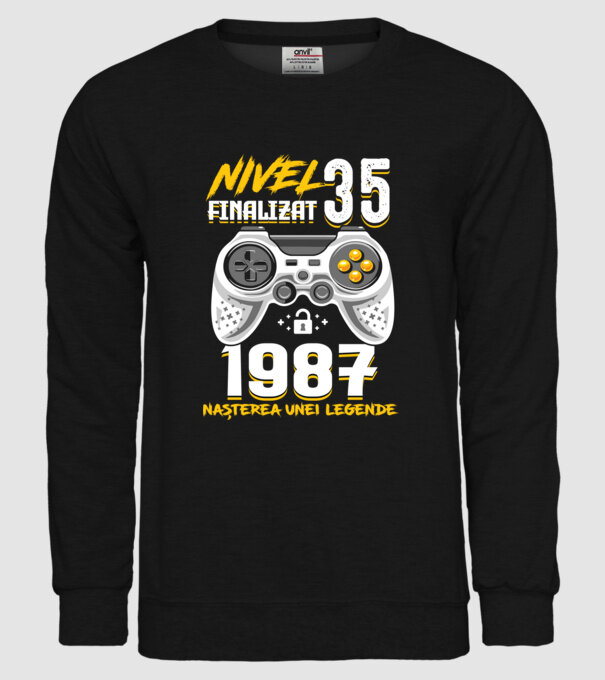Nivel 35 finalizat. 1987 nașterea unei legende model negru pe tricou