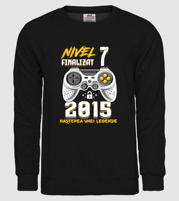 Nivel 7 finalizat. 2015 nașterea unei legende model negru pe tricou
