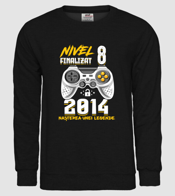 Nivel 8 finalizat. 2014 nașterea unei legende model negru pe tricou